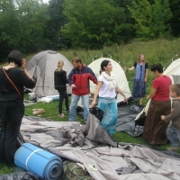 Подготовка палаточного городка для ребят в миссионерском походе (фото от 25.09.2013)